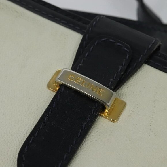 CELINE Shoulder Bag Leather White Auth BA829 - Picture 11 of 16